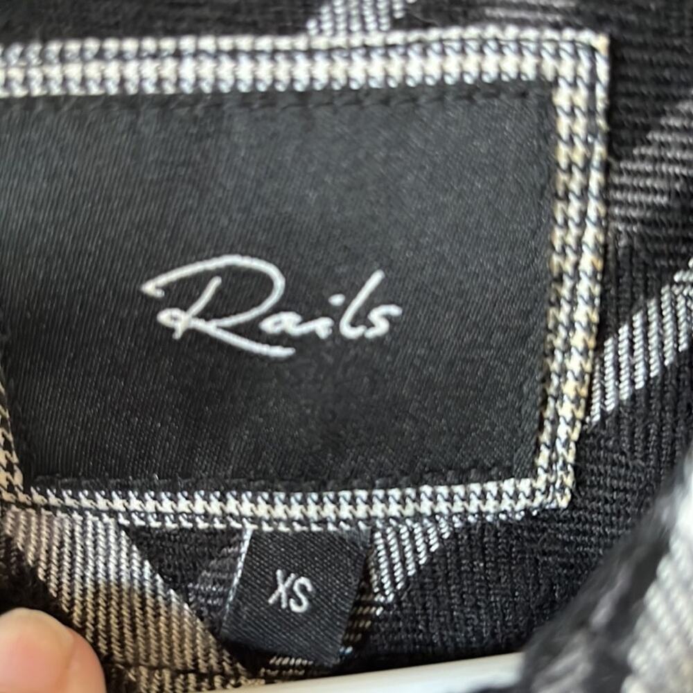 Rails Black Button Up Flannel/Plaid/Window Pane S… - image 2